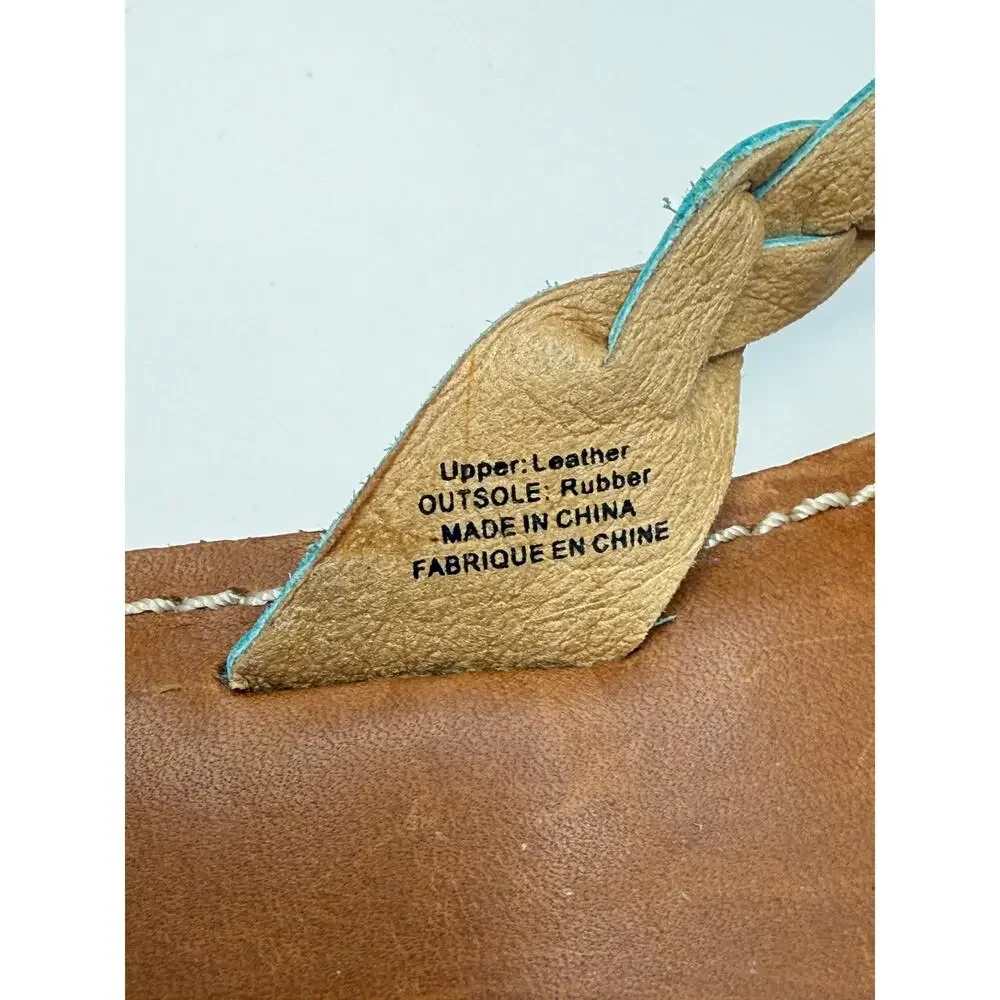Olukai Kahiko Braided Leather Thong Sandals Sz 8 Flip Flops Turquoise Boho Flat - Picture 8 of 10